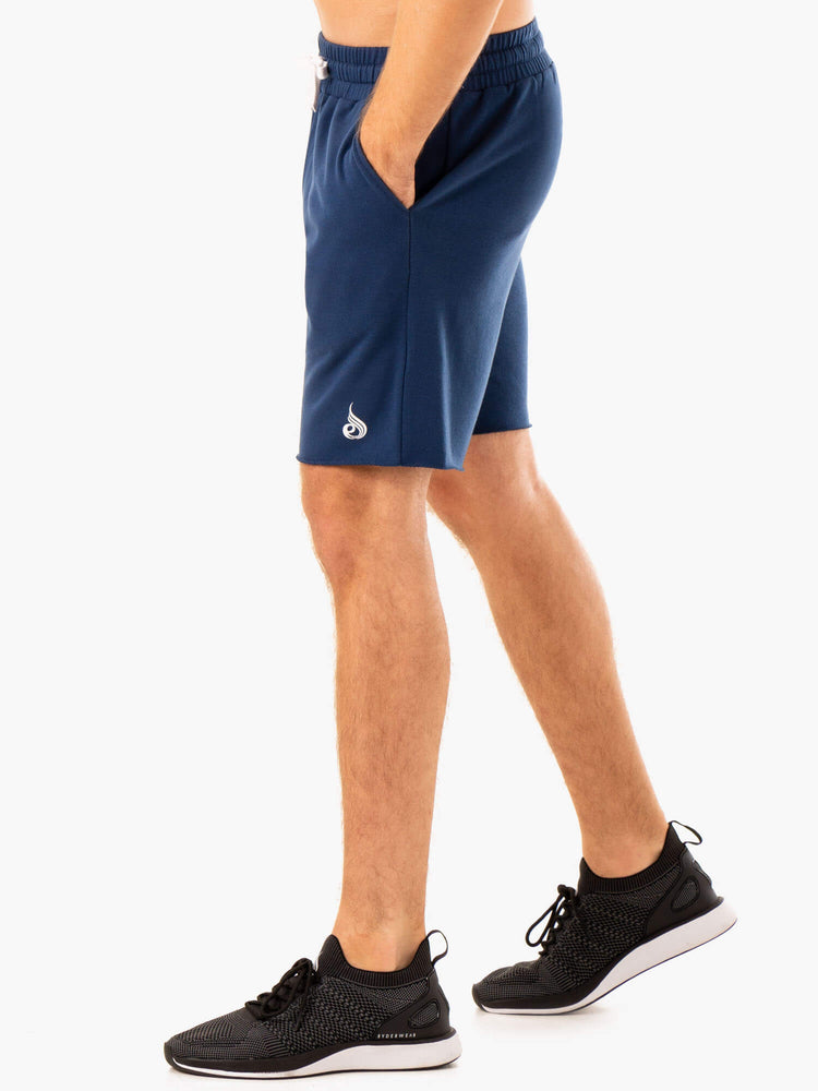 Bermudas Ryderwear Recharge Pista Gym Hombre Azules | EBUIV6107