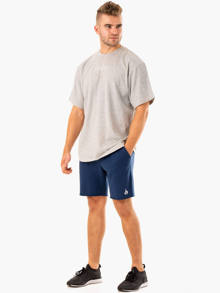 Bermudas Ryderwear Recharge Pista Gym Hombre Azules | EBUIV6107