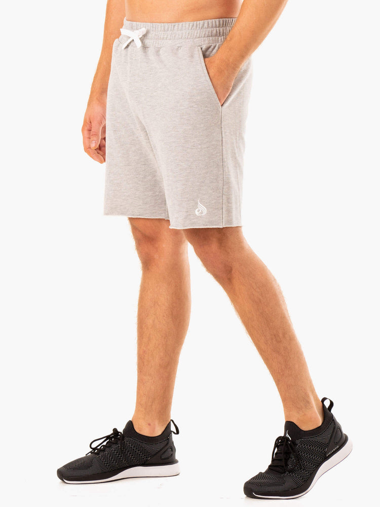 Bermudas Ryderwear Recharge Pista Gym Hombre Grises | MDETN7196