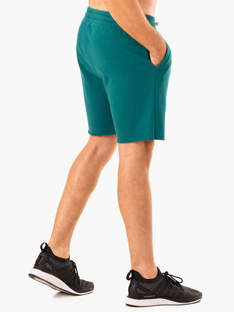Bermudas Ryderwear Recharge Pista Gym Hombre Turquesa | TUMSJ7128