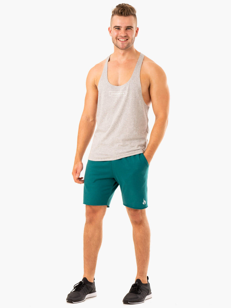 Bermudas Ryderwear Recharge Pista Gym Hombre Turquesa | TUMSJ7128
