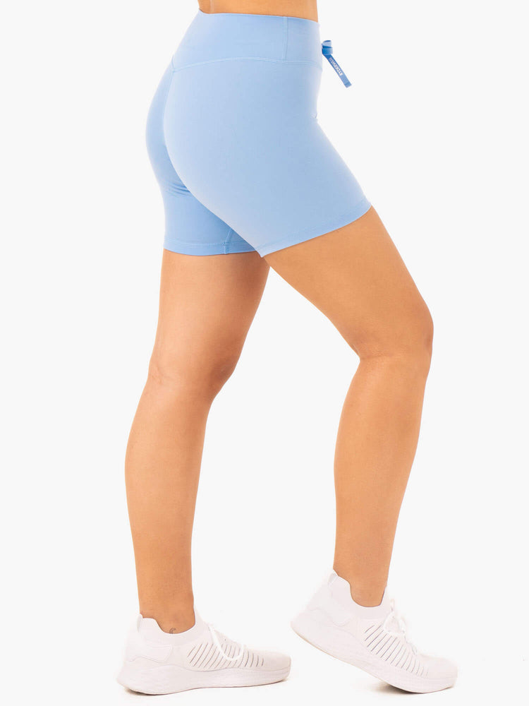 Bermudas Ryderwear Replay High Waisted Mujer Azules | TXNUA7253