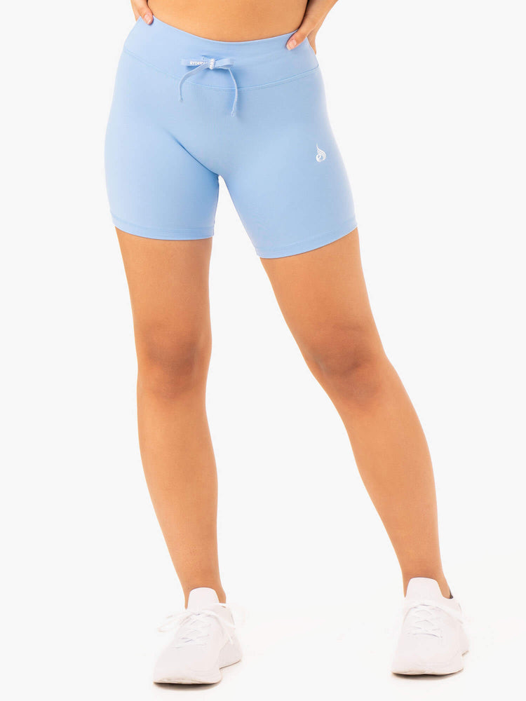 Bermudas Ryderwear Replay High Waisted Mujer Azules | TXNUA7253