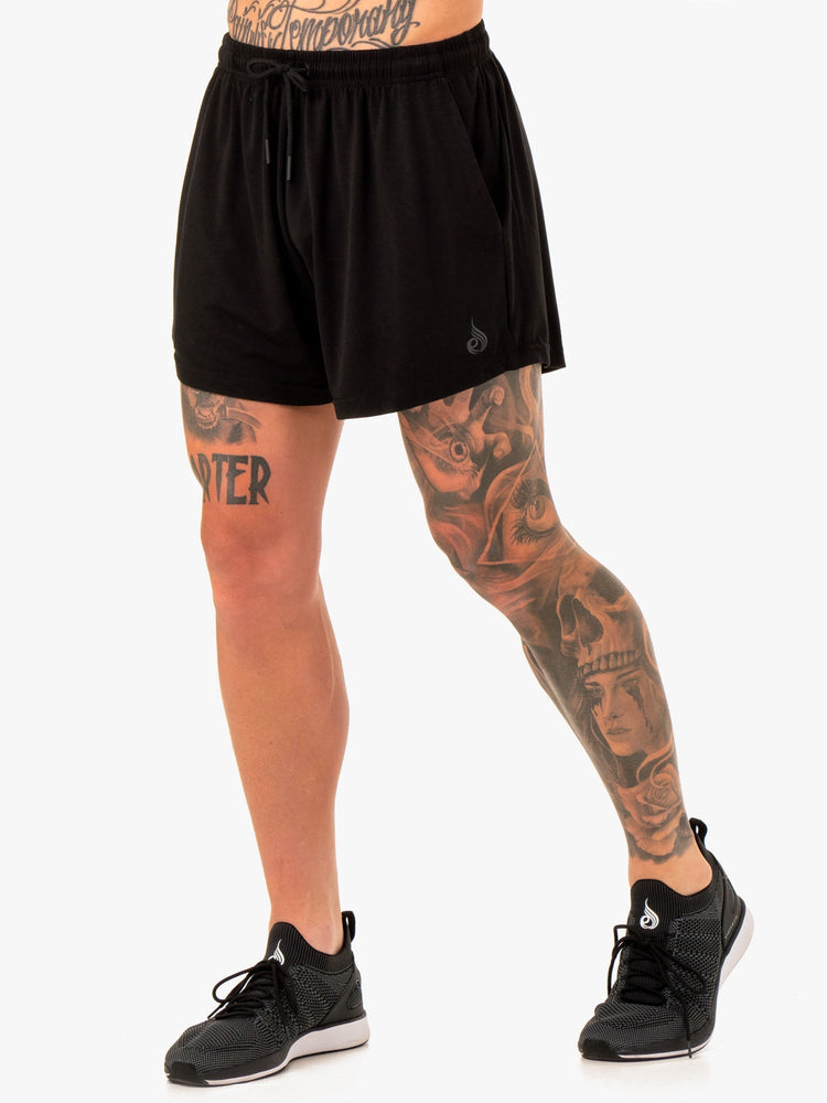 Bermudas Ryderwear Restore Arnie Hombre Negros | JFUPE3160