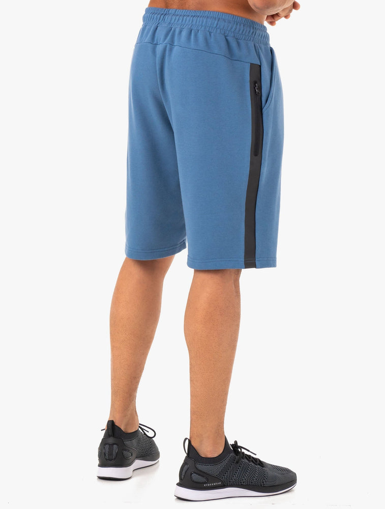 Bermudas Ryderwear Restore Fleece Pista Hombre Azules | LDNQF2405