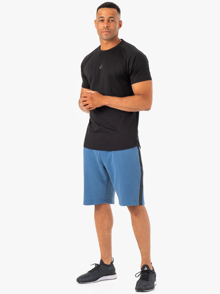 Bermudas Ryderwear Restore Fleece Pista Hombre Azules | LDNQF2405