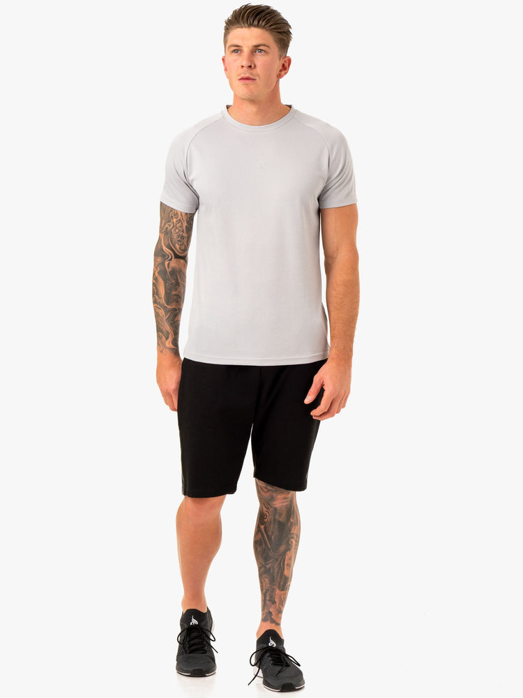 Bermudas Ryderwear Restore Fleece Pista Hombre Negros | WJVTL9320