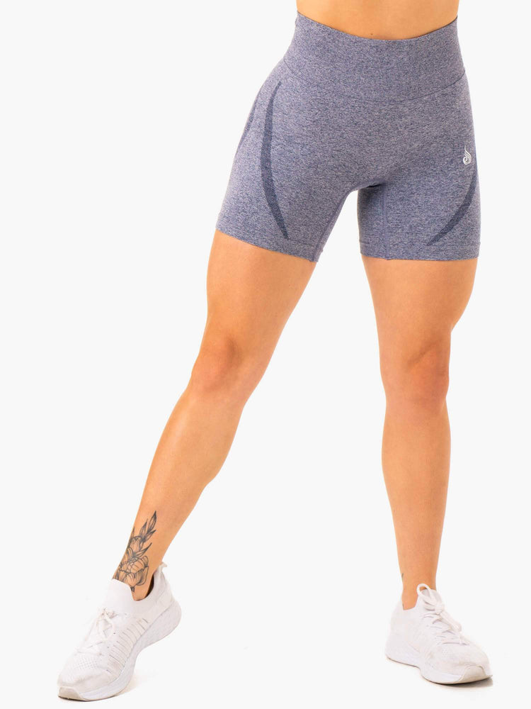 Bermudas Ryderwear Sculpt Seamless Mujer Azul Marino | HFGVA9610