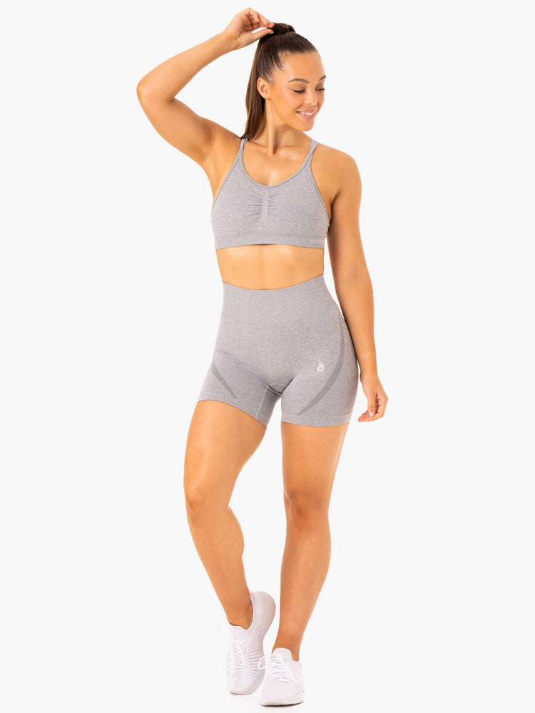 Bermudas Ryderwear Sculpt Seamless Mujer Grises | JFKUH5769