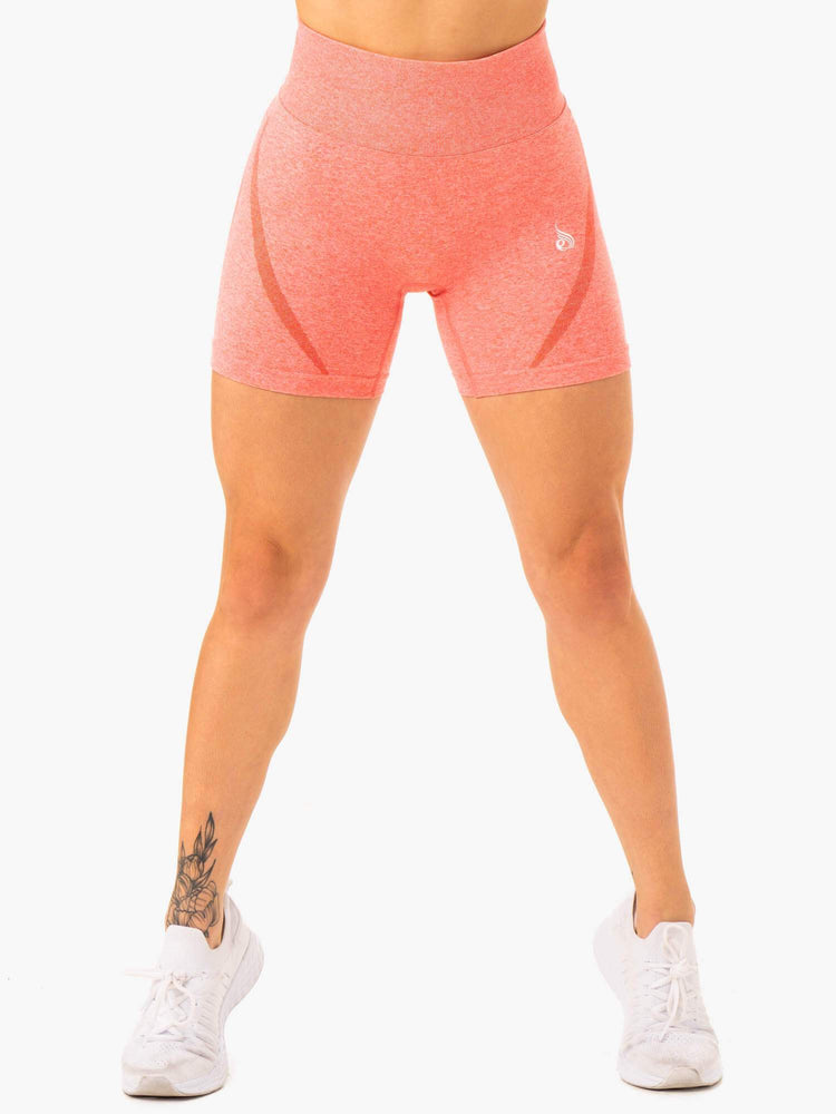 Bermudas Ryderwear Sculpt Seamless Mujer Coral | QNWTZ2649