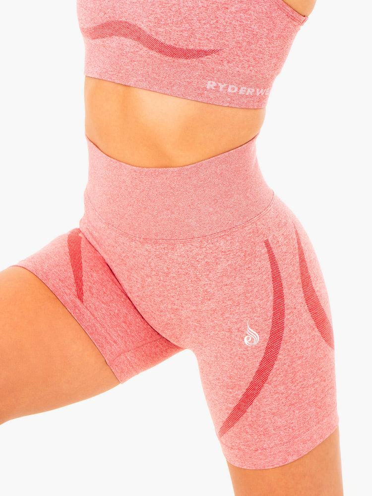 Bermudas Ryderwear Sculpt Seamless Mujer Rosas | YMAKN0456