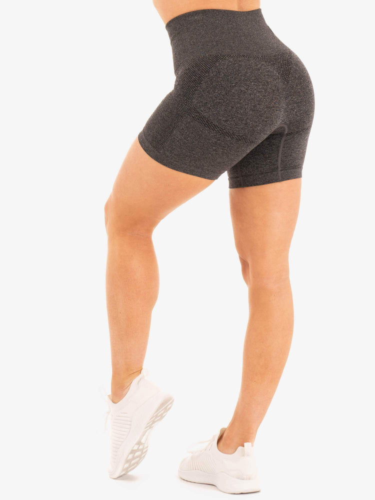 Bermudas Ryderwear Seamless Staples Mujer Grises | HDYNE1473