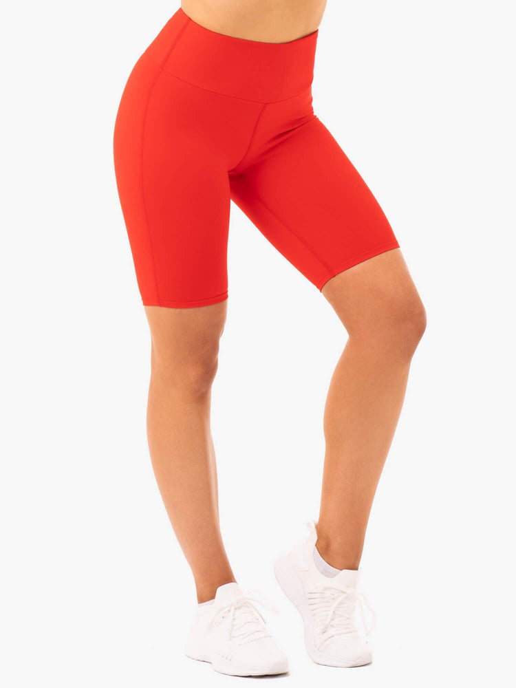 Bermudas Ryderwear Staples Bike Mujer Rojos | BJSQZ5137