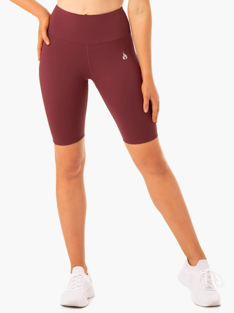 Bermudas Ryderwear Staples Scrunch Bum Bike Mujer Vino | BCVSQ8570