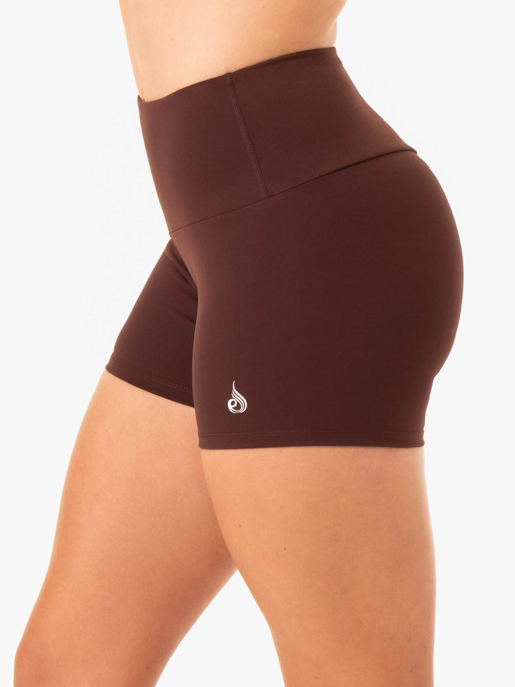 Bermudas Ryderwear Staples Scrunch Bum Booty Mujer Chocolate | GELBN8614