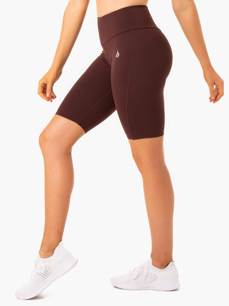 Bermudas Ryderwear Staples Scrunch Bum Bike Mujer Chocolate | GUFCE4379
