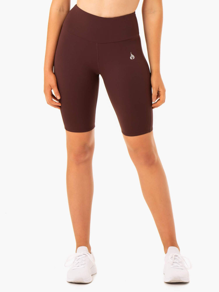 Bermudas Ryderwear Staples Scrunch Bum Bike Mujer Chocolate | GUFCE4379