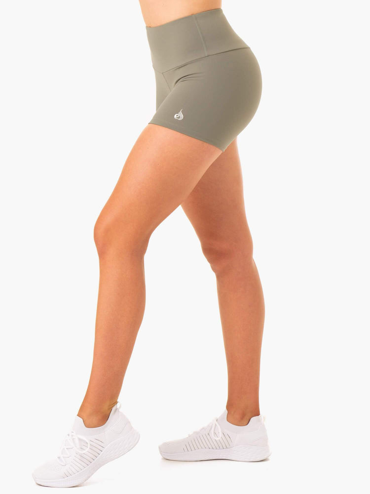 Bermudas Ryderwear Staples Scrunch Bum Booty Mujer Kaki | KPDXW7532