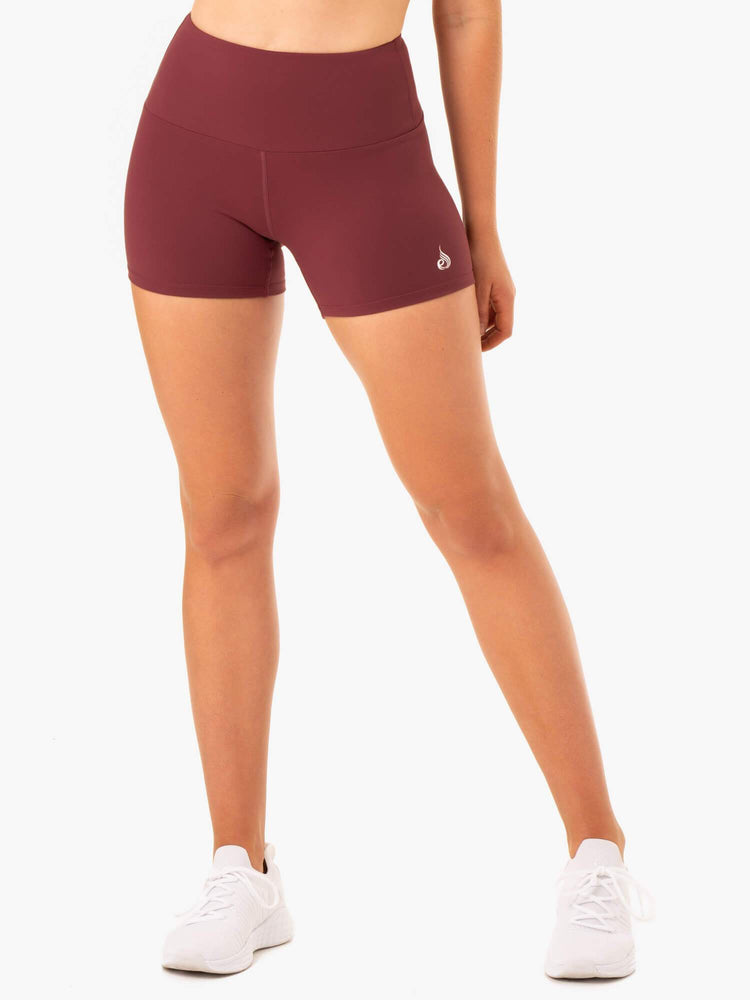 Bermudas Ryderwear Staples Scrunch Bum Booty Mujer Vino | OPYXR9807