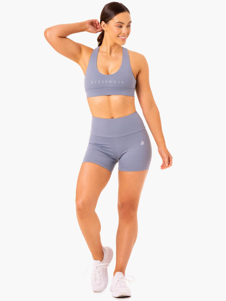 Bermudas Ryderwear Staples Scrunch Bum Mid Length Mujer Grises | LGZYV5123
