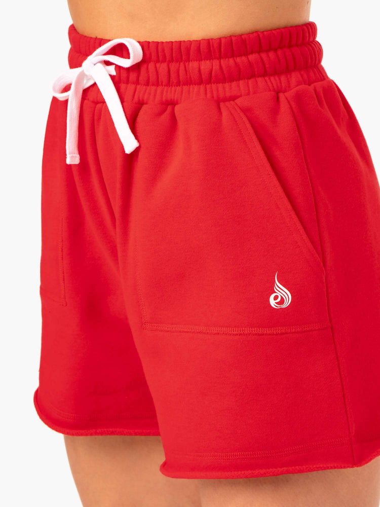 Bermudas Ryderwear Ultimate Longline Pista Mujer Rojos | JITUL1027