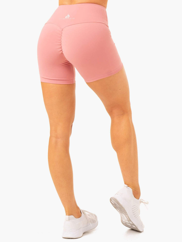 Bermudas Ryderwear Vital Mid Length Scrunch Mujer Rosas | DVNGJ9013