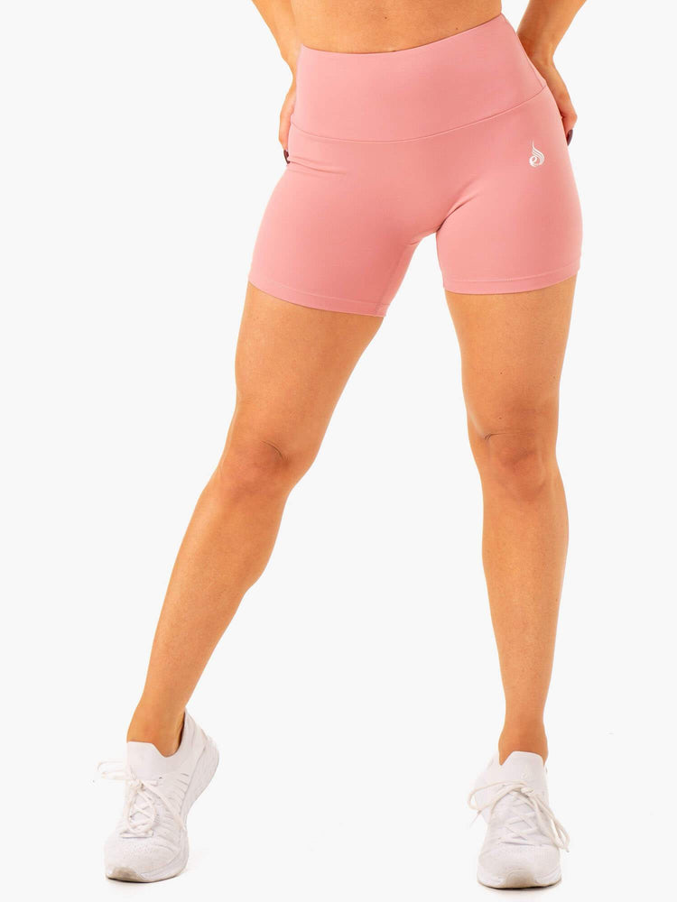 Bermudas Ryderwear Vital Mid Length Scrunch Mujer Rosas | DVNGJ9013