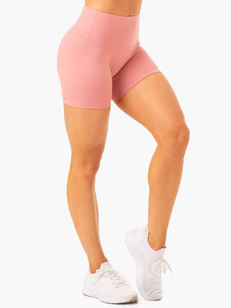 Bermudas Ryderwear Vital Mid Length Scrunch Mujer Rosas | DVNGJ9013