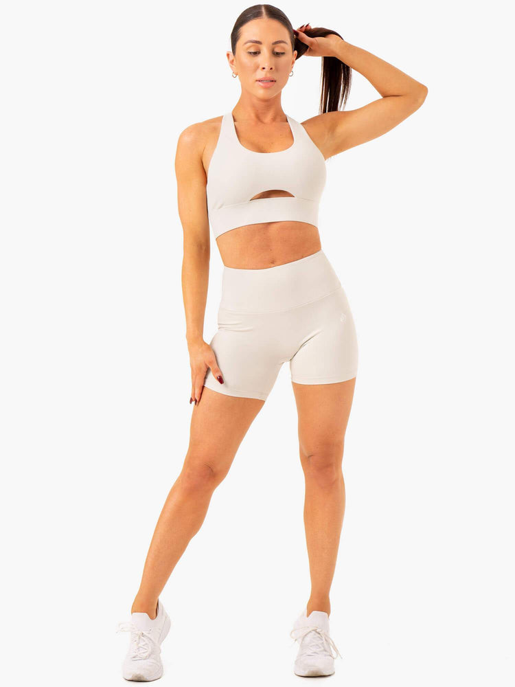 Bermudas Ryderwear Vital Mid Length Scrunch Mujer Grises | JYFXW8495