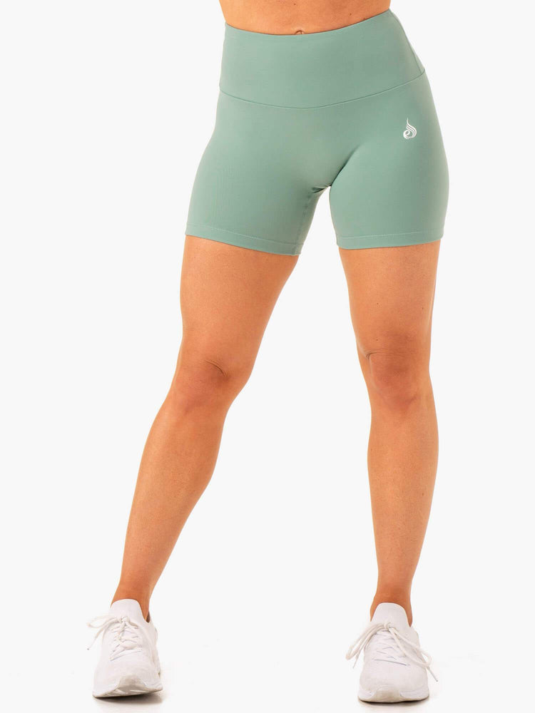 Bermudas Ryderwear Vital Mid Length Scrunch Mujer Verde Oliva | PLUAO4298