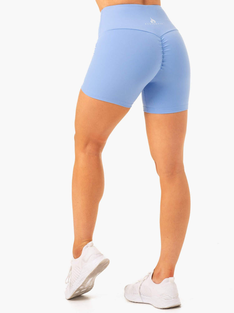 Bermudas Ryderwear Vital Mid Length Scrunch Mujer Azules | RIQNP2473