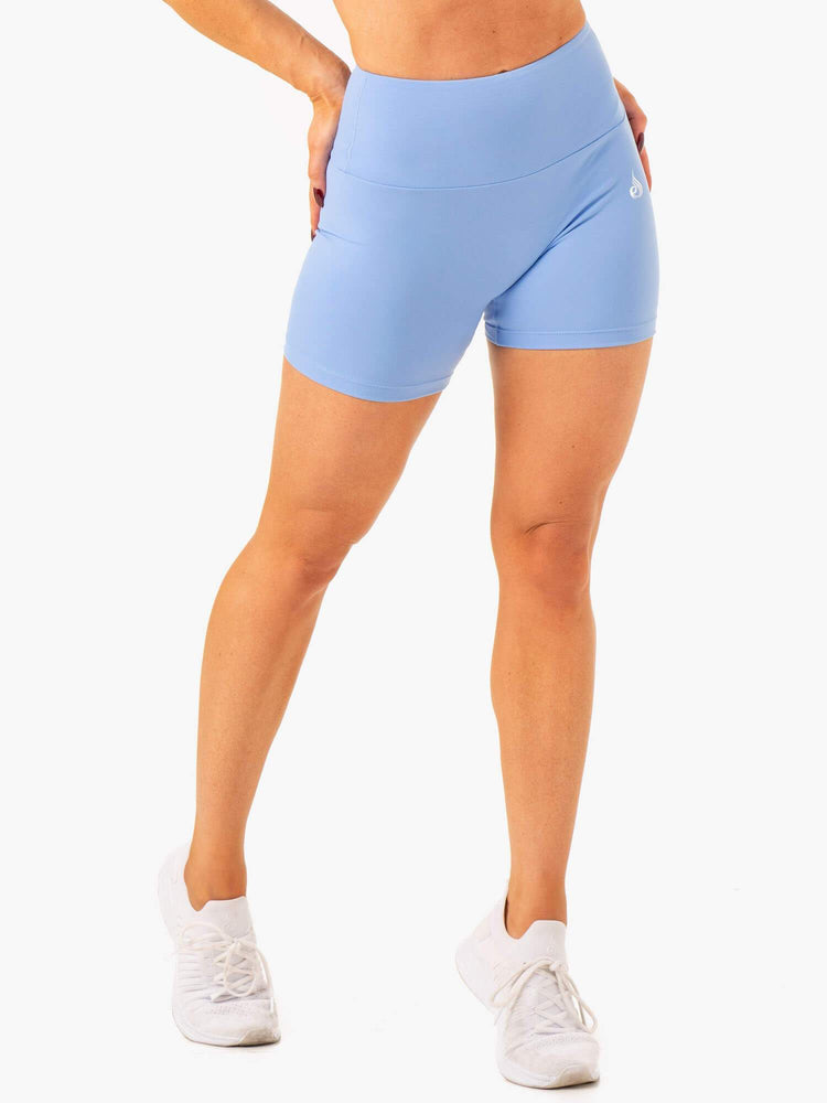 Bermudas Ryderwear Vital Mid Length Scrunch Mujer Azules | RIQNP2473