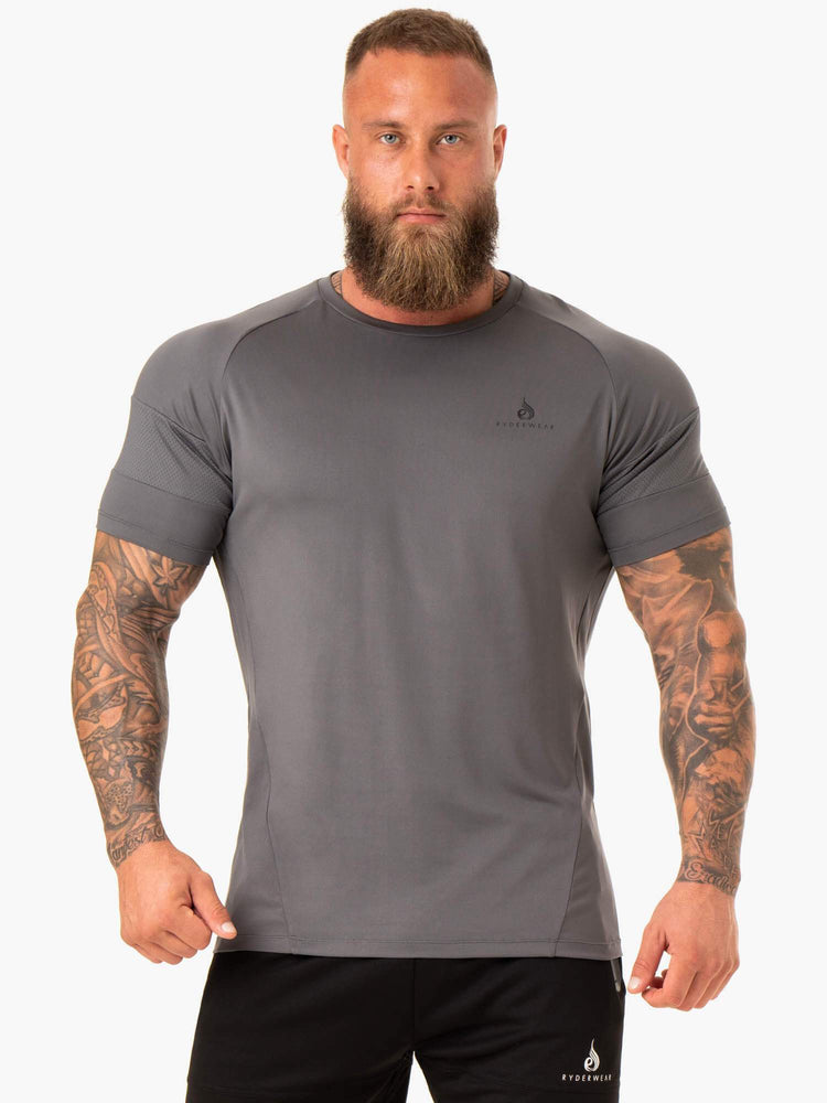 Camiseta Ryderwear Action Mesh Hombre Grises | BYNHM4675