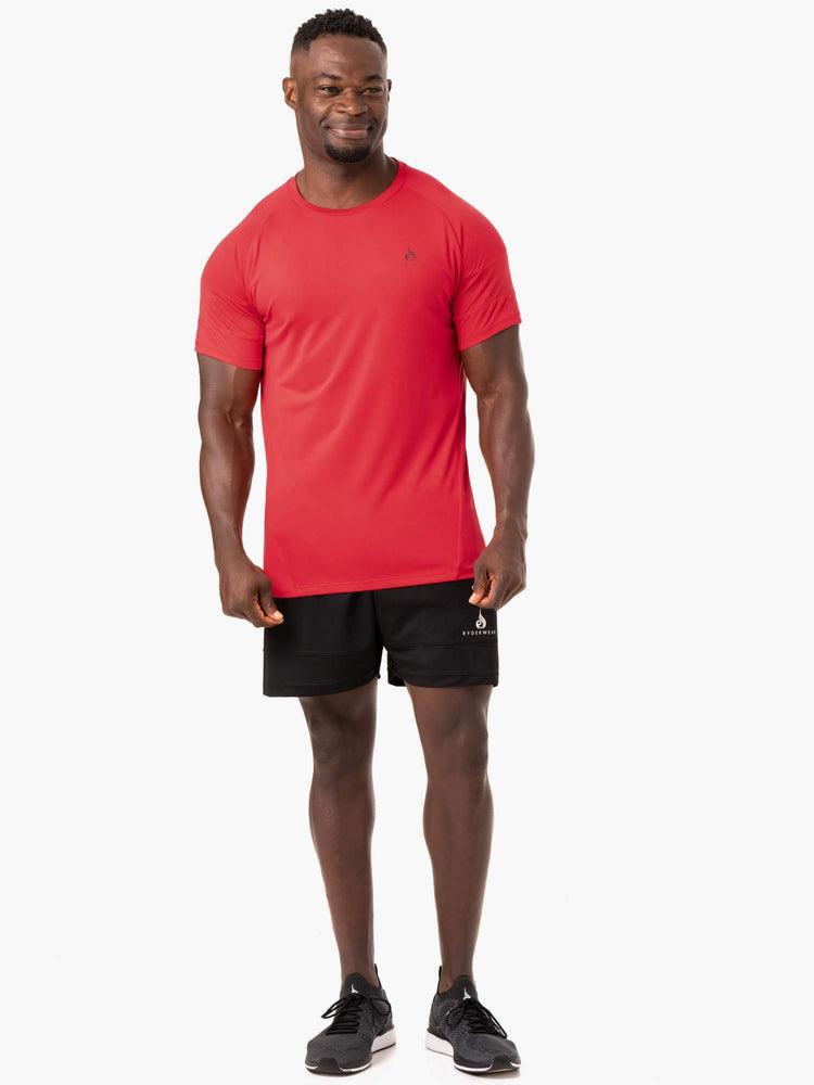 Camiseta Ryderwear Action Mesh Hombre Rojos | CZWQV3762