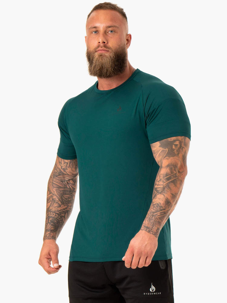 Camiseta Ryderwear Action Mesh Hombre Turquesa | ADFPL7108