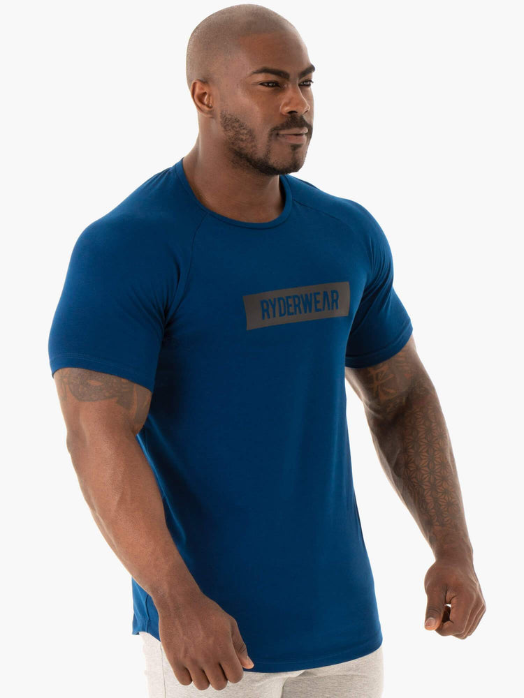 Camiseta Ryderwear Base Hombre Azul Marino | ZTNYH5201