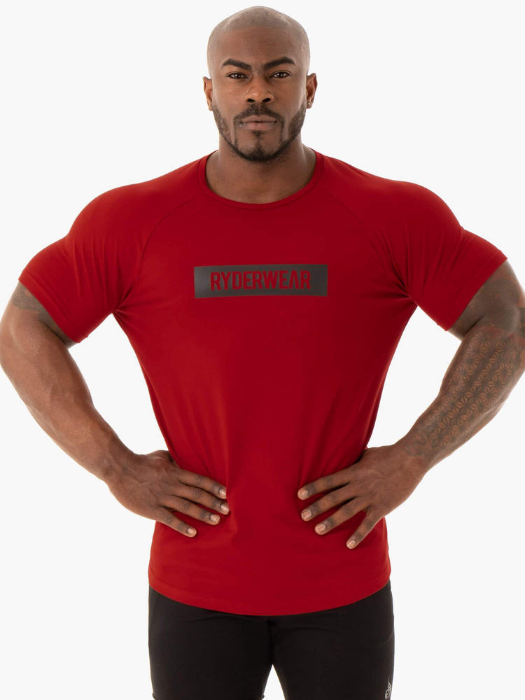 Camiseta Ryderwear Base Hombre Rojos | XBPJS1465
