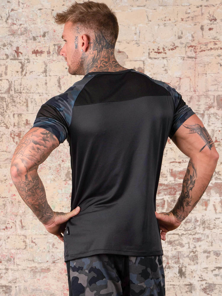 Camiseta Ryderwear Camo Hombre Negros | GBMXN6138