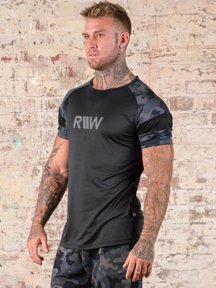 Camiseta Ryderwear Camo Hombre Negros | GBMXN6138