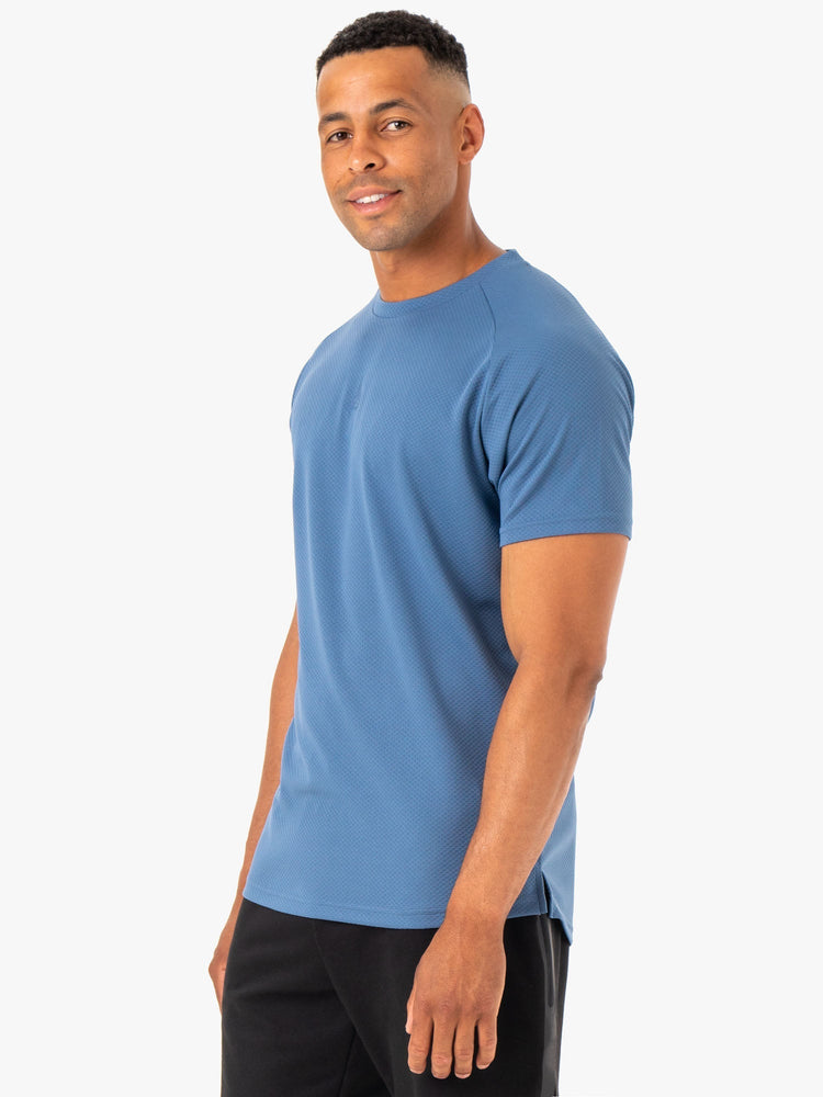 Camiseta Ryderwear Enhance Hombre Azules | EIHLK4860