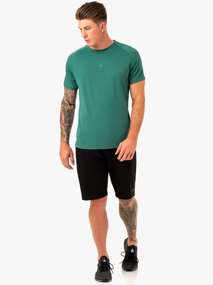 Camiseta Ryderwear Enhance Hombre Verdes | CJZPV8914