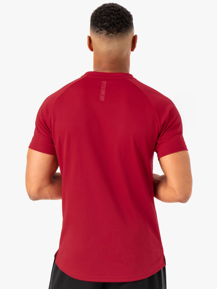 Camiseta Ryderwear Enhance Hombre Vino | LJMGV5914