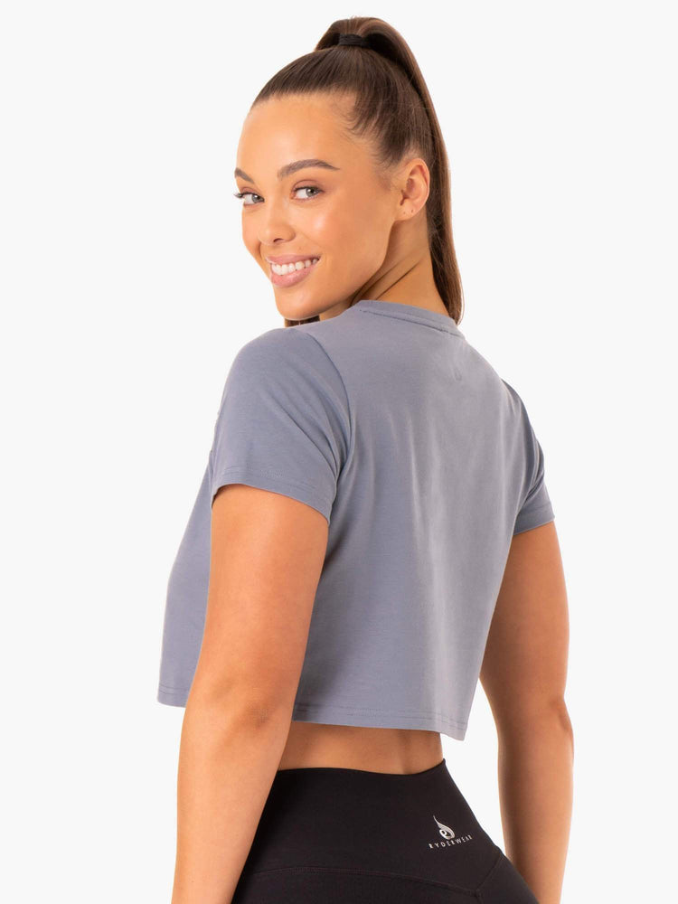Camiseta Ryderwear Híbrido Mesh Mujer Azules | BRUEP8624