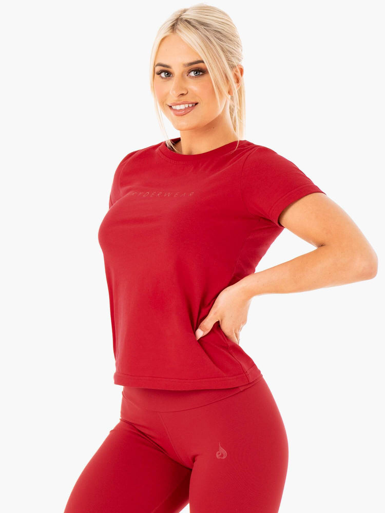 Camiseta Ryderwear Motion Mujer Rojos | CZJLN0823