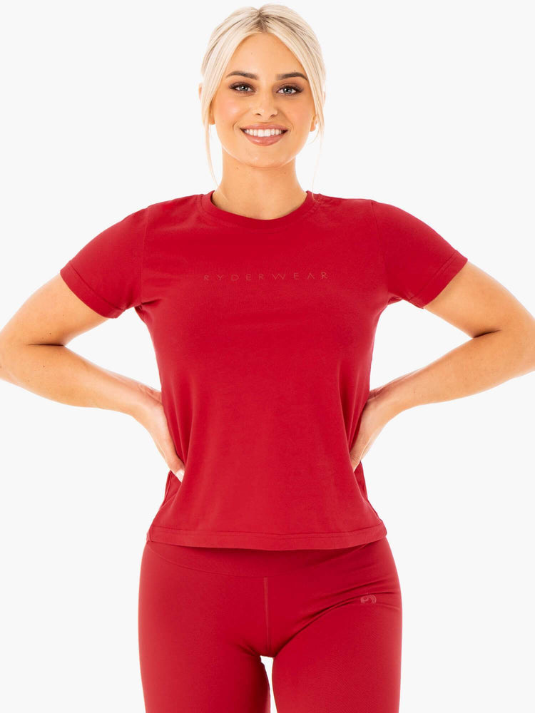Camiseta Ryderwear Motion Mujer Rojos | CZJLN0823