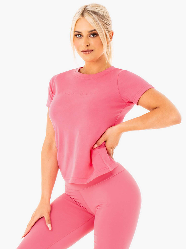 Camiseta Ryderwear Motion Mujer Rosas | YJEPO4876
