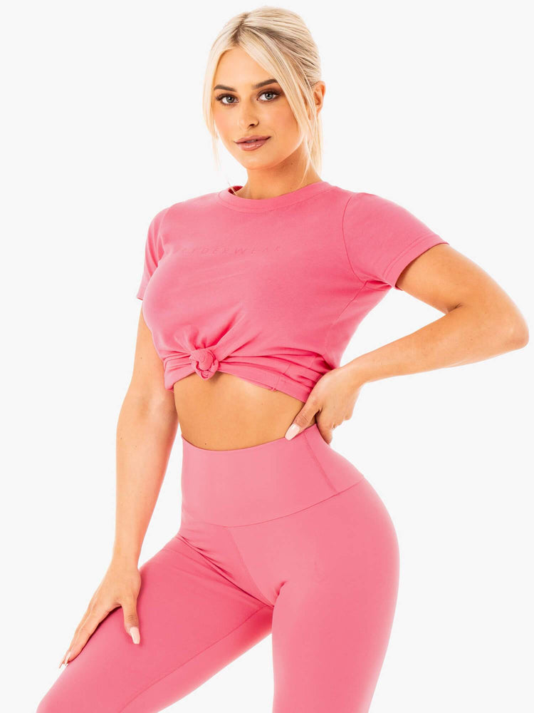 Camiseta Ryderwear Motion Mujer Rosas | YJEPO4876