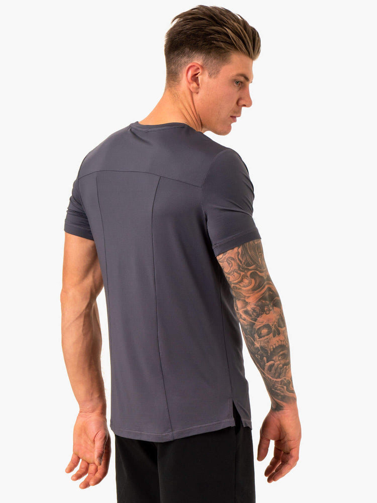 Camiseta Ryderwear Optimal Mesh Hombre Grises | UHNWY6207