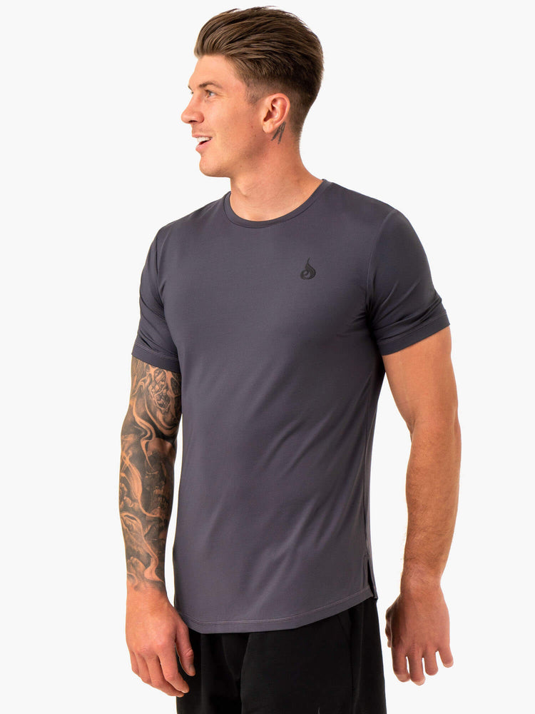 Camiseta Ryderwear Optimal Mesh Hombre Grises | UHNWY6207