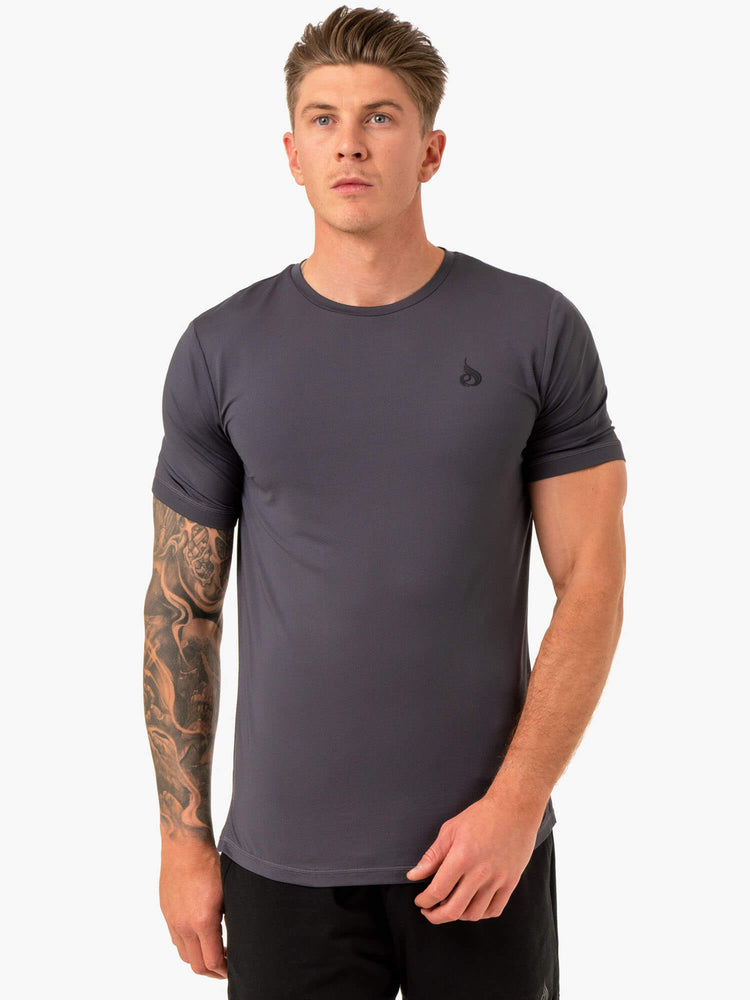 Camiseta Ryderwear Optimal Mesh Hombre Grises | UHNWY6207